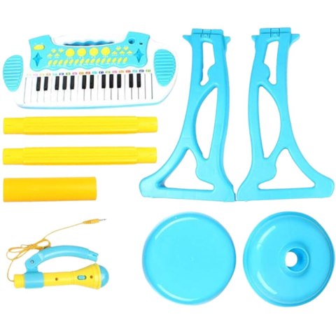Elektroniczne Organki Pianino Keyboard Mikrofon Stołek Dźwięki I Światełka Elektroniczne Organki Pianino Keyboard Mikrofon Stołek Dźwięki I Światełka