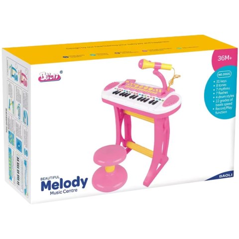 Elektroniczne Organki Pianino Keyboard Mikrofon Stołek Dźwięki I Światełka Elektroniczne Organki Pianino Keyboard Mikrofon Stołek Dźwięki I Światełka