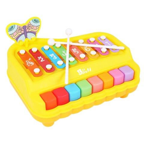 Instrument 2w1 Organki Cymbałki Z Motylkiem Cyferki Pałeczki Zestaw Instrument 2w1 Organki Cymbałki Z Motylkiem Cyferki Pałeczki Zestaw