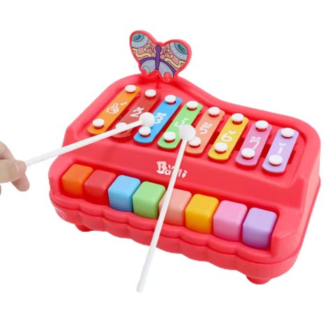 Instrument 2w1 Organki Cymbałki Z Motylkiem Cyferki Pałeczki Zestaw Instrument 2w1 Organki Cymbałki Z Motylkiem Cyferki Pałeczki Zestaw