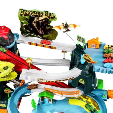Duży Tor Wyścigowy Parking Erupcja Wulkanu Dinozaury Autka Ruchomy Wyciąg Duży Tor Wyścigowy Parking Erupcja Wulkanu Dinozaury Autka Ruchomy Wyciąg