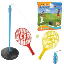 GRA ZRĘCZNOŚCIOWA SWINGBALL ODBIJANIE PIŁKI SŁUPEK Z PODSTAWĄ 2 RAKIETKI