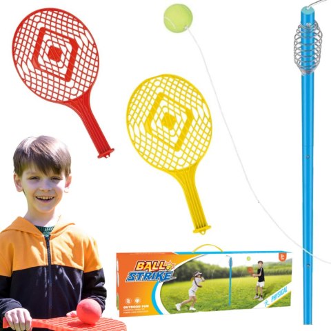 ZESTAW DO GRY ODBIJANIE PIŁKI SŁUPEK DWIE RAKIETKI PIŁECZKA TETHERBALL ZESTAW DO GRY ODBIJANIE PIŁKI SŁUPEK DWIE RAKIETKI PIŁECZKA TETHERBALL
