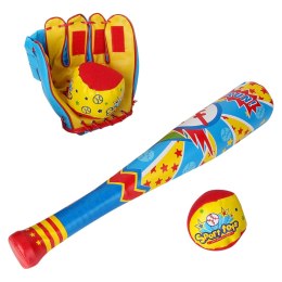 ZESTAW DO GRY W BASEBALL RĘKAWICA DWIE PIŁKI KIJ BASEBALLOWY DLA DZIECI
