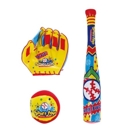 ZESTAW DO GRY W BASEBALL RĘKAWICA DWIE PIŁKI KIJ BASEBALLOWY DLA DZIECI ZESTAW DO GRY W BASEBALL RĘKAWICA DWIE PIŁKI KIJ BASEBALLOWY DLA DZIECI