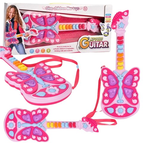 GITARA INTERAKTYWNA DLA DZIECI INSTRUMENT MUZYCZNY EFEKTY DŹWIĘKOWE ŚWIATŁO GITARA INTERAKTYWNA DLA DZIECI INSTRUMENT MUZYCZNY EFEKTY DŹWIĘKOWE ŚWIATŁO