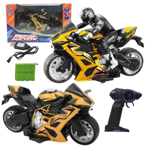 MOTOCYKL ZDALNIE STEROWANY PILOT MOTOCYKLISTA WYŚCIG RC GRUBE OPONY MOTOCYKL ZDALNIE STEROWANY PILOT MOTOCYKLISTA WYŚCIG RC GRUBE OPONY