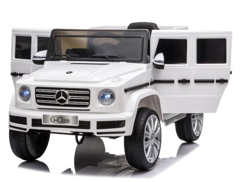 Samochód na akumulator Mercedes G500 biały Samochód na akumulator Mercedes G500 biały
