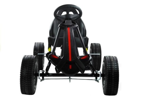 Gokart Czarny Monster Na Pedały Szerokie Pompowane Koła Gokart Czarny Monster Na Pedały Szerokie Pompowane Koła