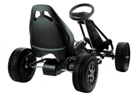 Gokart Czarny Monster Na Pedały Szerokie Pompowane Koła Gokart Czarny Monster Na Pedały Szerokie Pompowane Koła
