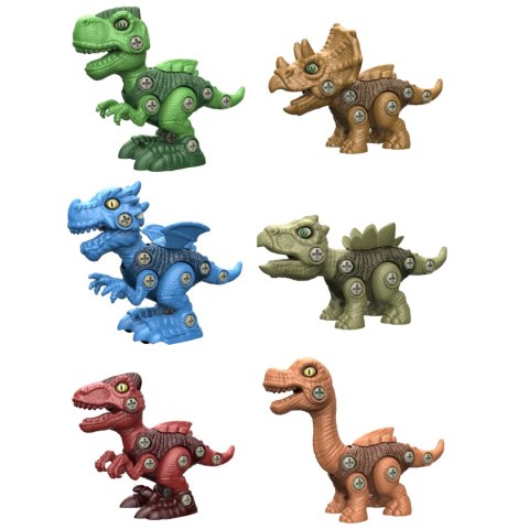 ZESTAW WALIZKA KLOCKI DINOZAURY DO SKRĘCANIA WKRĘTARKA 3 DINO FIGURKI DIY ZESTAW WALIZKA KLOCKI DINOZAURY DO SKRĘCANIA WKRĘTARKA 3 DINO FIGURKI DIY