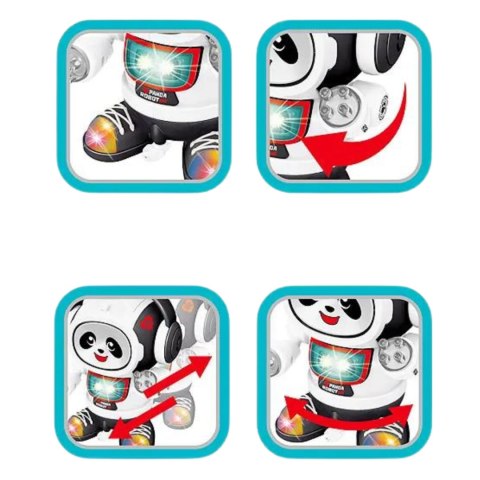 ROBOT PANDA W SŁUCHAWKACH INTERAKTYWNA ZABAWKA DLA DZIECI MUZYKA I ŚWIATŁA ROBOT PANDA W SŁUCHAWKACH INTERAKTYWNA ZABAWKA DLA DZIECI MUZYKA I ŚWIATŁA