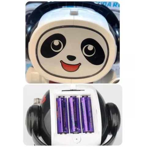 ROBOT PANDA W SŁUCHAWKACH INTERAKTYWNA ZABAWKA DLA DZIECI MUZYKA I ŚWIATŁA ROBOT PANDA W SŁUCHAWKACH INTERAKTYWNA ZABAWKA DLA DZIECI MUZYKA I ŚWIATŁA