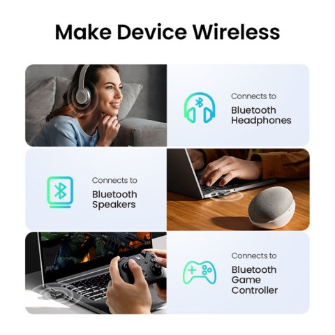 Adapter port Bluetooth 5.0 USB pod Windows 7-11 zasięg 20m czarny Adapter port Bluetooth 5.0 USB pod Windows 7-11 zasięg 20m czarny