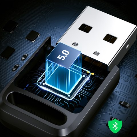 Adapter port Bluetooth 5.0 USB pod Windows 7-11 zasięg 20m czarny Adapter port Bluetooth 5.0 USB pod Windows 7-11 zasięg 20m czarny