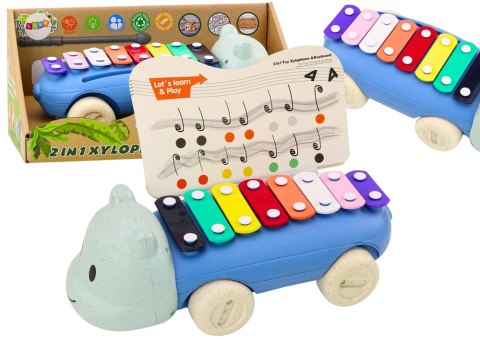 Cymbałki Hipopotam Na Kółkach Instrument Dla Dzieci Kolorowe Edukacyjne Cymbałki Hipopotam Na Kółkach Instrument Dla Dzieci Kolorowe Edukacyjne