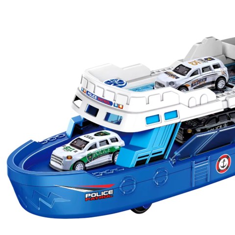 1: 16 Friction coastal defense ships with lighting and music(With 3 small cars) 1: 16 Friction coastal defense ships with lighting and music(With 3 small cars)