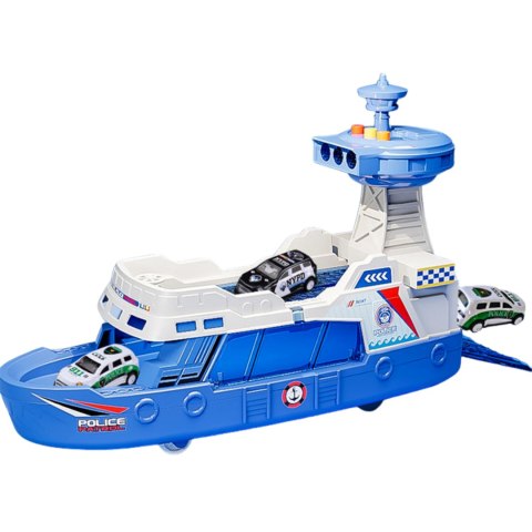 1: 16 Friction coastal defense ships with lighting and music(With 3 small cars) 1: 16 Friction coastal defense ships with lighting and music(With 3 small cars)