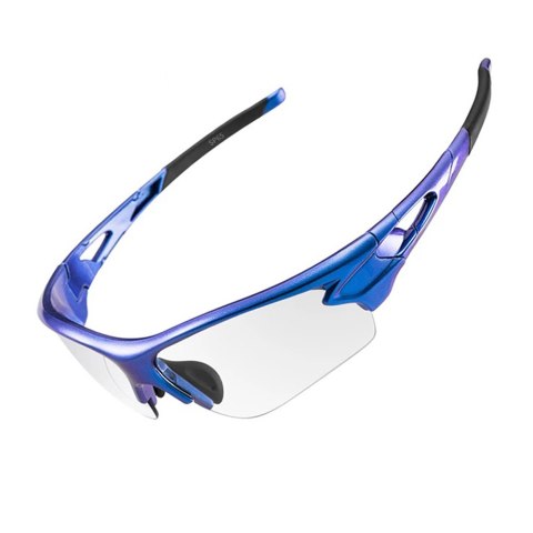 Okulary rowerowe fotochromowe z filtrem UV 400 niebieskie Okulary rowerowe fotochromowe z filtrem UV 400 niebieskie