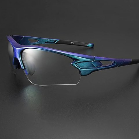 Okulary rowerowe fotochromowe z filtrem UV 400 niebieskie Okulary rowerowe fotochromowe z filtrem UV 400 niebieskie