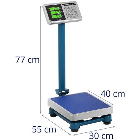 Waga platformowa magazynowa licząca LCD 30 x 40 cm 100 kg / 20 g Waga platformowa magazynowa licząca LCD 30 x 40 cm 100 kg / 20 g