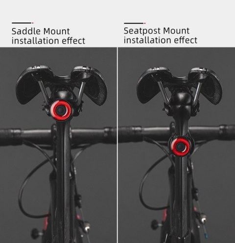Lampa rowerowa tylna czerwona system STOP cztery tryby pracy Lampa rowerowa tylna czerwona system STOP cztery tryby pracy