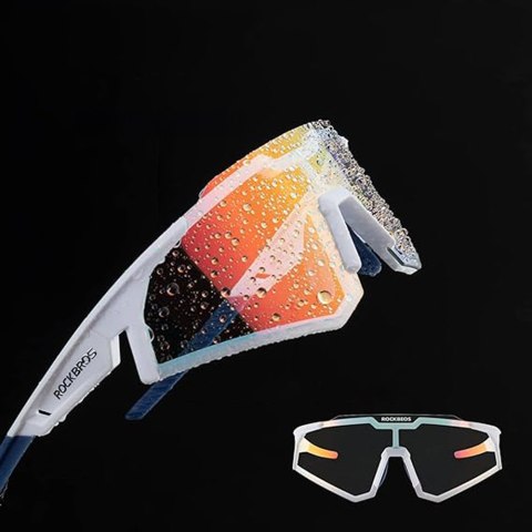 Okulary rowerowe z polaryzacją i filtrem UV 400 białe Okulary rowerowe z polaryzacją i filtrem UV 400 białe