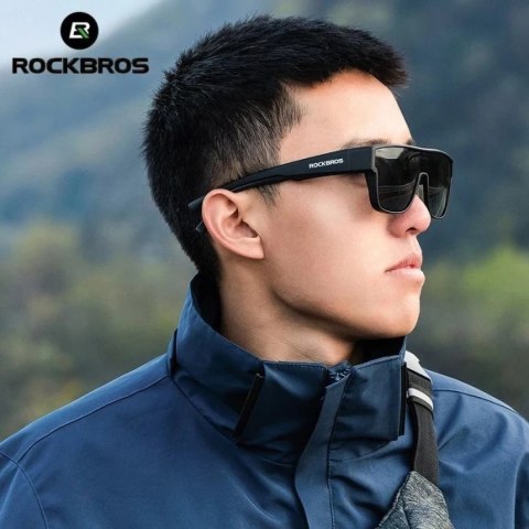 Okulary rowerowe z polaryzacją ramką i filtrem UV 400 szare Okulary rowerowe z polaryzacją ramką i filtrem UV 400 szare