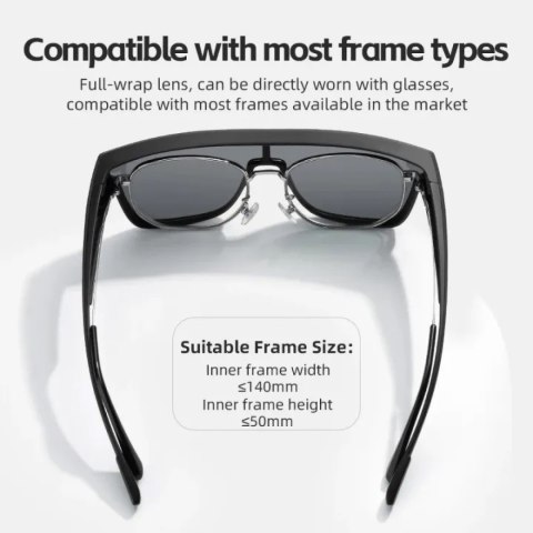 Okulary rowerowe z polaryzacją ramką i filtrem UV 400 szare Okulary rowerowe z polaryzacją ramką i filtrem UV 400 szare