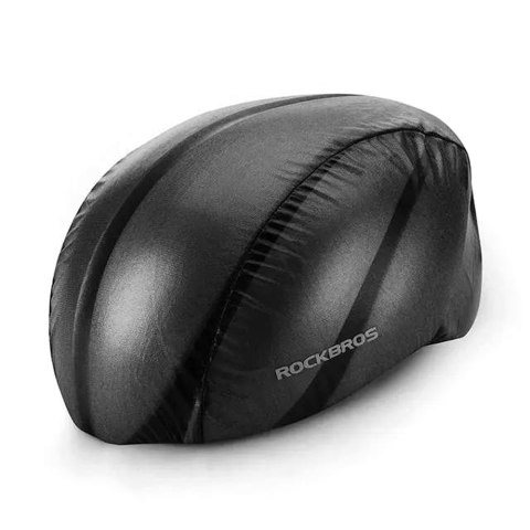 Pokrowiec przeciwdeszczowy na kask rowerowy czarny