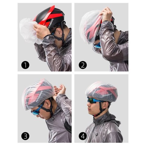 Pokrowiec przeciwdeszczowy na kask rowerowy czarny Pokrowiec przeciwdeszczowy na kask rowerowy czarny