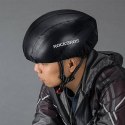 Pokrowiec przeciwdeszczowy na kask rowerowy czarny