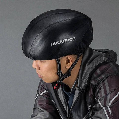 Pokrowiec przeciwdeszczowy na kask rowerowy czarny Pokrowiec przeciwdeszczowy na kask rowerowy czarny