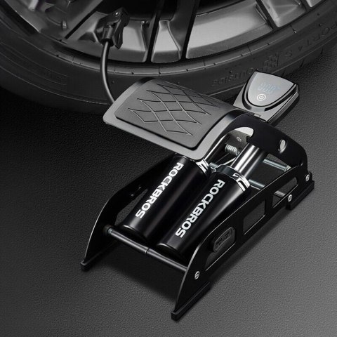 Pompka nożna rower auto motor piłka z wyświetlaczem 11 bar - czarna Pompka nożna rower auto motor piłka z wyświetlaczem 11 bar - czarna