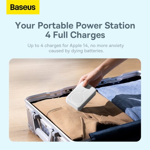 Powerbank Magnetic Mini 20000 mAh 20W + kabel USB-C biały Powerbank Magnetic Mini 20000 mAh 20W + kabel USB-C biały
