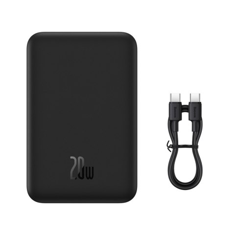 Powerbank Magnetic Mini 20000 mAh 20W + kabel USB-C czarny Powerbank Magnetic Mini 20000 mAh 20W + kabel USB-C czarny