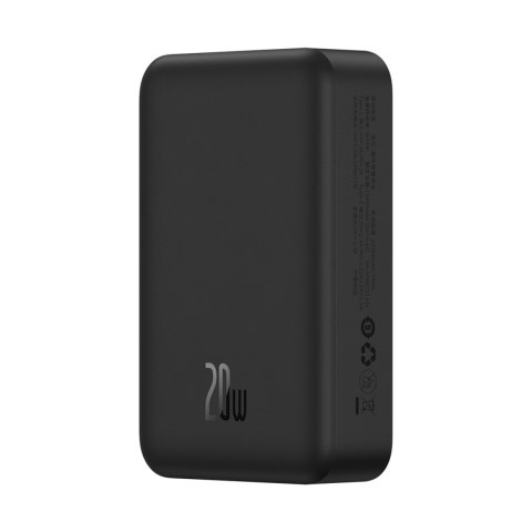 Powerbank Magnetic Mini 20000 mAh 20W + kabel USB-C czarny Powerbank Magnetic Mini 20000 mAh 20W + kabel USB-C czarny