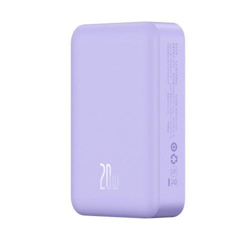 Powerbank Magnetic Mini 20000 mAh 20W + kabel USB-C fioletowy Powerbank Magnetic Mini 20000 mAh 20W + kabel USB-C fioletowy