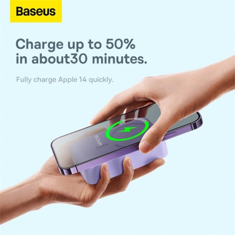 Powerbank Magnetic Mini 20000 mAh 20W + kabel USB-C fioletowy Powerbank Magnetic Mini 20000 mAh 20W + kabel USB-C fioletowy