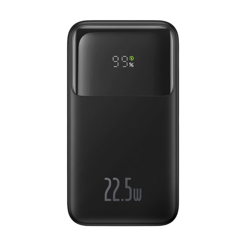 Powerbank z wyświetlaczem 10000mAh 22.5W + kabel USB-A / USB-C czarny Powerbank z wyświetlaczem 10000mAh 22.5W + kabel USB-A / USB-C czarny
