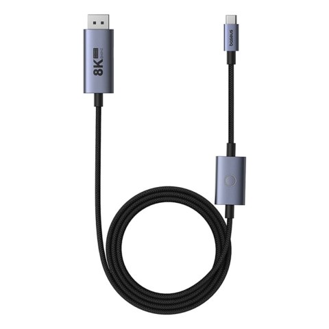Kabel przewód USB-C - DisplayPort DP 8K PD 100W High Definition Series 1.5m - czarny Kabel przewód USB-C - DisplayPort DP 8K PD 100W High Definition Series 1.5m - czarny