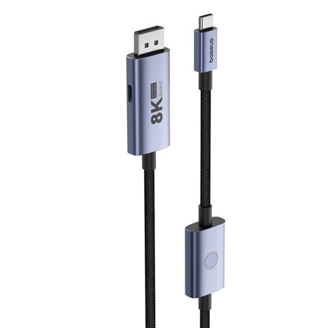 Kabel przewód USB-C - DisplayPort DP 8K PD 100W High Definition Series 1.5m - czarny Kabel przewód USB-C - DisplayPort DP 8K PD 100W High Definition Series 1.5m - czarny