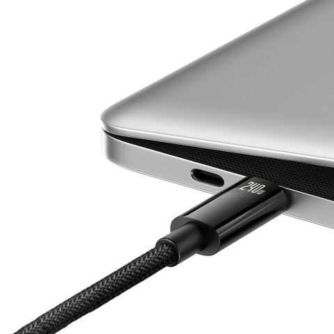 Kabel przewód USB-C w oplocie 480Mb/s 240W Tungsten Gold 3m czarny Kabel przewód USB-C w oplocie 480Mb/s 240W Tungsten Gold 3m czarny