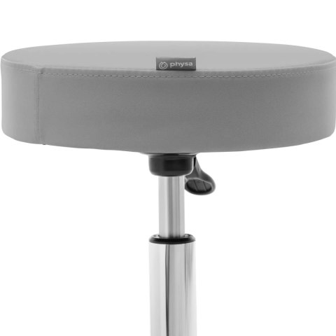 Taboret stołek hoker kosmetyczny na kółkach do 150 kg WORCESTER - ciemnoszary Taboret stołek hoker kosmetyczny na kółkach do 150 kg WORCESTER - ciemnoszary
