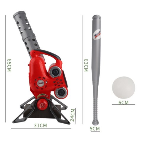 Zestaw Do Gry W Baseball Maszyna Treningowa Wyrzutnia Piłek Kij Baseballowy Zestaw Do Gry W Baseball Maszyna Treningowa Wyrzutnia Piłek Kij Baseballowy