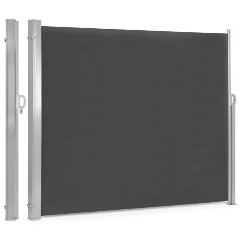 Składana markiza 300x180 cm boczna roleta parawan do ogrodu na taras antracyt Składana markiza 300x180 cm boczna roleta parawan do ogrodu na taras antracyt