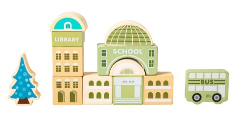 Drewniane klocki edukacyjne miasto mata 121 szt ECOTOYS Drewniane klocki edukacyjne miasto mata 121 szt ECOTOYS
