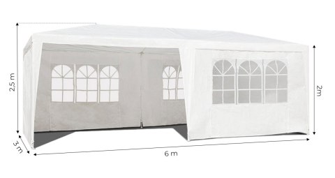Namiot pawilon ogrodowy handlowy 3x6m + 6 ścianek Namiot pawilon ogrodowy handlowy 3x6m + 6 ścianek