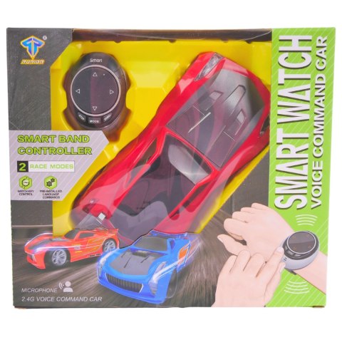 Auto Samochód Zdalnie Sterowany Zegarkiem Głosem Akumulator Kabel Światło Auto Samochód Zdalnie Sterowany Zegarkiem Głosem Akumulator Kabel Światło