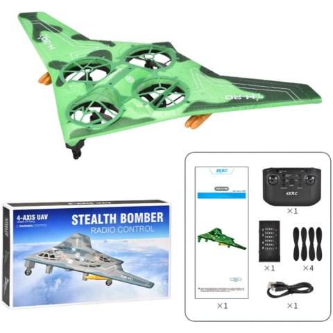 Duży Dron Zdalnie Sterowany Bombowiec Strategiczny Światełka Obroty 360° Duży Dron Zdalnie Sterowany Bombowiec Strategiczny Światełka Obroty 360°